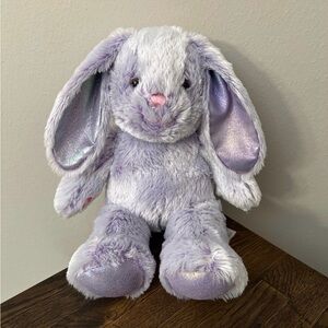 16” Build a Bear Pawlette bunny rabbit plush pastel light purple violet lavender